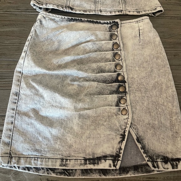 RETROFETE Acid Wash Grey Denim Set - Picture 3 of 13